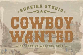Cowboy Wanted Fonts for Authentic Western Designs