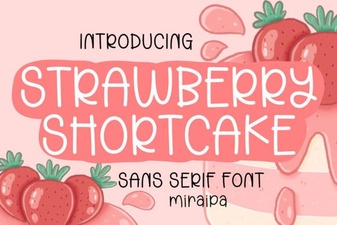 A Fun & Flair Font for Strawberry Shortcake Projects